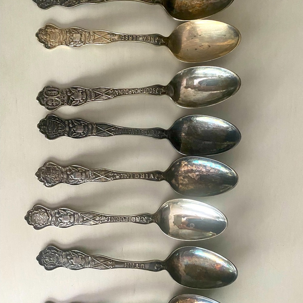 Wallace Set of SPOONS A 1+ 1930'S - SILVERPLATE - 5 7/8" Nat’l Union